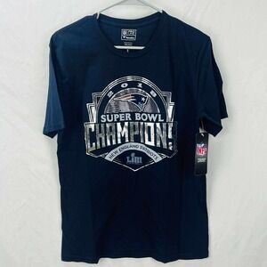 New England Patriots Shirt Men Small Fanatics Short Sleeve Super Bowl NWT NFL